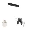 CAMVATE Camera Long Cheese Plate + Super Crab Clamp V-Lock Mount + 1/4" Male to 3/8" Female view 1