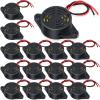 Geiserailie 15 Pcs DC 3-24V 95 dB Electronic Buzzer Active Piezo Buzzer Alarm Sounder Continuous Sound Beep, Black view 1