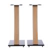 EXIMUS One Pair Fixed Height Universal Speaker Floor Stands with Real Wood - Oak - 290 Series view 4