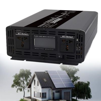 Lakenbroade 10000W Mains Priority Circuit 12v DC to 220v AC Car Converter Power Inverter with Dual Voltage Display Suitable for Vehicles 315 Electric Welding Machine 3.5P Air Conditioner,12V