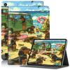 AIRWEE Case for Amazon Kindle Fire 7 Case 2019/2017 Release 9th/7th Generation, PU Leather Adjustable Stand Shockproof Smart Cover with Auto Wake/Sleep Kindle Fire 7 Case, Dachshund Style view 1