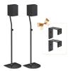 Speaker Stands Pair for Samsung HW-Q990C HW-Q990D Rear Speaker Stand with Wall Mount - Height Adjustable Speaker Floor Stands for Q Series Samsung Speaker Stands Pair with Keyhole or Thread Hole view 1
