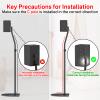 Speaker Stands Pair for Samsung HW-Q990C HW-Q990D Rear Speaker Stand with Wall Mount - Height Adjustable Speaker Floor Stands for Q Series Samsung Speaker Stands Pair with Keyhole or Thread Hole view 2