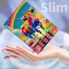 Amazon Kindle Fire 7 Case 2019/2017 Release 9th/7th Generation, PU Leather Adjustable Stand Shockproof Smart Cover with Auto Wake/Sleep, Rainbow Cow view 4