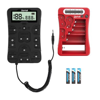 Dlyfull B2-Red Battery Tester and B4 Universal Batter Tester, 3X AAA Batteries Included