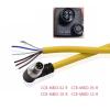 Eonvic Power IO Cable Right Angle M8 5 Pin Male High Flexiable Industrial Camera Cable CCB-M8IO for Cognex in Sight Micro 2000 (Right Angle, 60CM) view 2