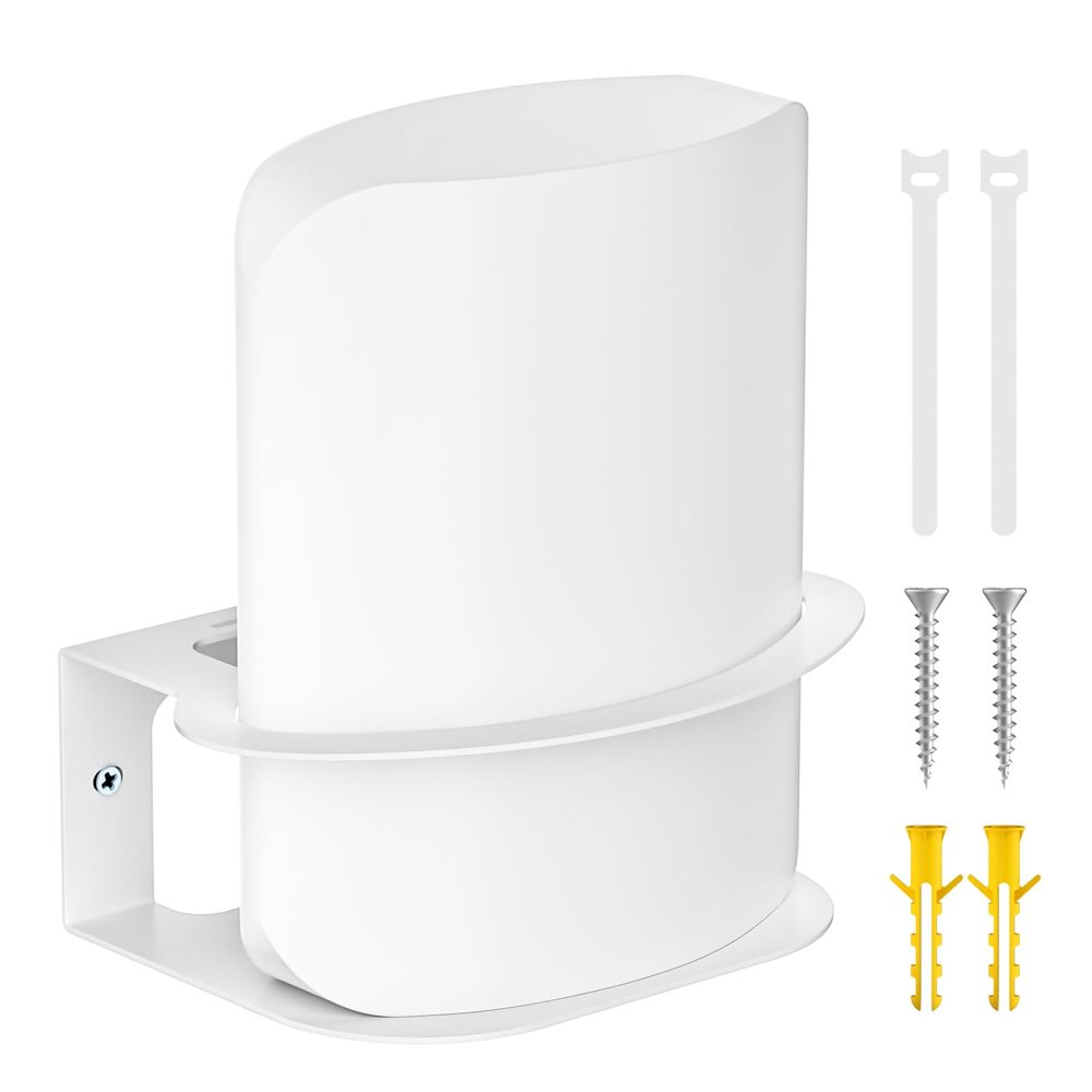 Rimous Metal Wall Mount for eero Max 7 Mount Easy to Install - Heavy-Duty Wall Bracket for eero Max 7 Wall Mount Holder with Cable Ties for Space Saving