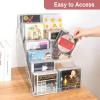Vowcarol 7-Tier CD Storage Organizer, Dvd Case Holder Organizer CD Holder for 56 CD Jewel Cases view 4