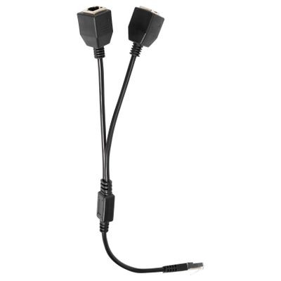 Lizusidtsy RJ45 1 Male to 2 Female Ethernet Splitter Cable for Super Cat5, Cat6, Cat7 LAN Ethernet Network Extension Cable Adapter, black, 502596