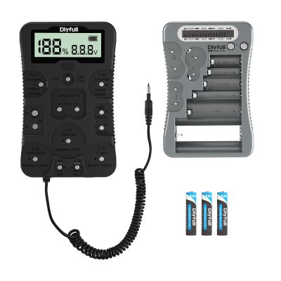 Dlyfull B2-Gray Battery Tester and B4 Universal Batter Tester, 3X AAA Batteries Included