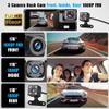 XRC TECH 3 Lens WiFi Dash Cam for Cars 2 Inch Car DVR with Rear View Camera for Vehicle1080P Front Inside and Rear Camera Night Vision Loop Recording Video Recorder, black view 3