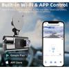 XRC TECH 3 Lens WiFi Dash Cam for Cars 2 Inch Car DVR with Rear View Camera for Vehicle1080P Front Inside and Rear Camera Night Vision Loop Recording Video Recorder, black view 4