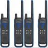 Motorola Solutions, Portable FRS, T802, Talkabout, Two-Way Radios, Emergency Preparedness, Rechargable, 22 Channel, 35 Mile, Black W/Blue, 4 Pack view 2