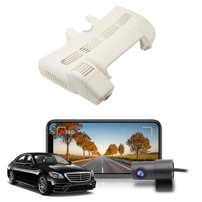 Fitcamx 4K Dual Dash Cam for 2013-2020 Mercedes-Benz S-Class 400 450 550 550e 560 560e 600 Sedan Coupe Hybrid 2013-2020 (HD2-6047/W221), OEM Look, Loop Recording, WiFi&APP G-Sensor, Easy to Use, 128GB
