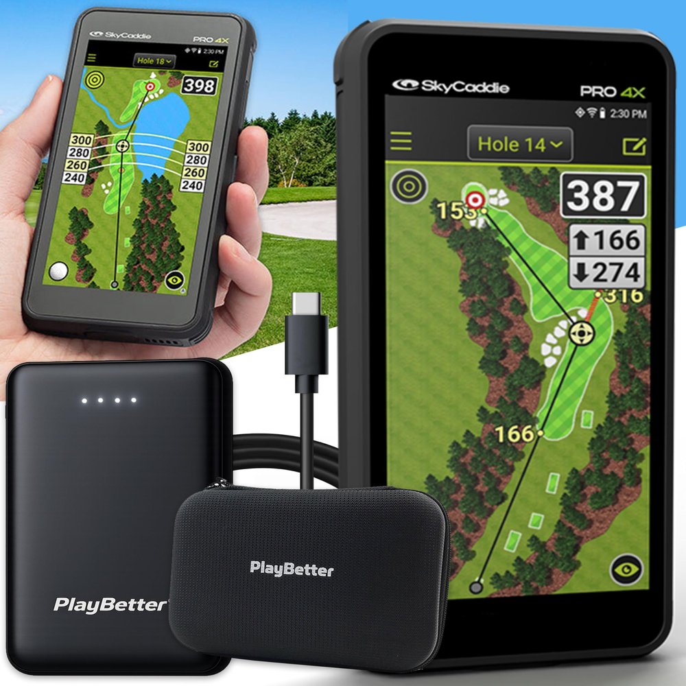 SkyCaddie PRO 4X Handheld Golf GPS PlayBetter Bundle