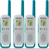 Motorola Solutions, Portable FRS, T114, Talkabout, Two-Way Radios, Battery Operated, 22 Channel, 16 Mile, White/Blue, 4 Pack view 1