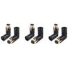 Nuhikap 6PCS Audio Adapter Plug Adjustable Male to Female Right Angle XLR Adapter 3Pin Black (XLR 90 Degree Adapter) view 1