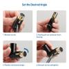 Nuhikap 6PCS Audio Adapter Plug Adjustable Male to Female Right Angle XLR Adapter 3Pin Black (XLR 90 Degree Adapter) view 3