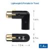 Nuhikap 6PCS Audio Adapter Plug Adjustable Male to Female Right Angle XLR Adapter 3Pin Black (XLR 90 Degree Adapter) view 4