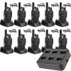 Retevis H-777 2 Way Radios(10 Pack) Bundle with Six-Way Charger(1 Pack),Walkie Talkies with Earpiece,Rechargeable Long Range Two Way Radio,Shock Resistant, Emergency Alarm view 1