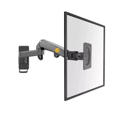 JFUDJKLI F150 Aluminum Gas Spring 3-12kg 100x100 75x75 17"-35" TV Monitor Wall Mount Screen Air Press Wall Bracket Holder Tilt Swivel(F150 Matte Charcoal)