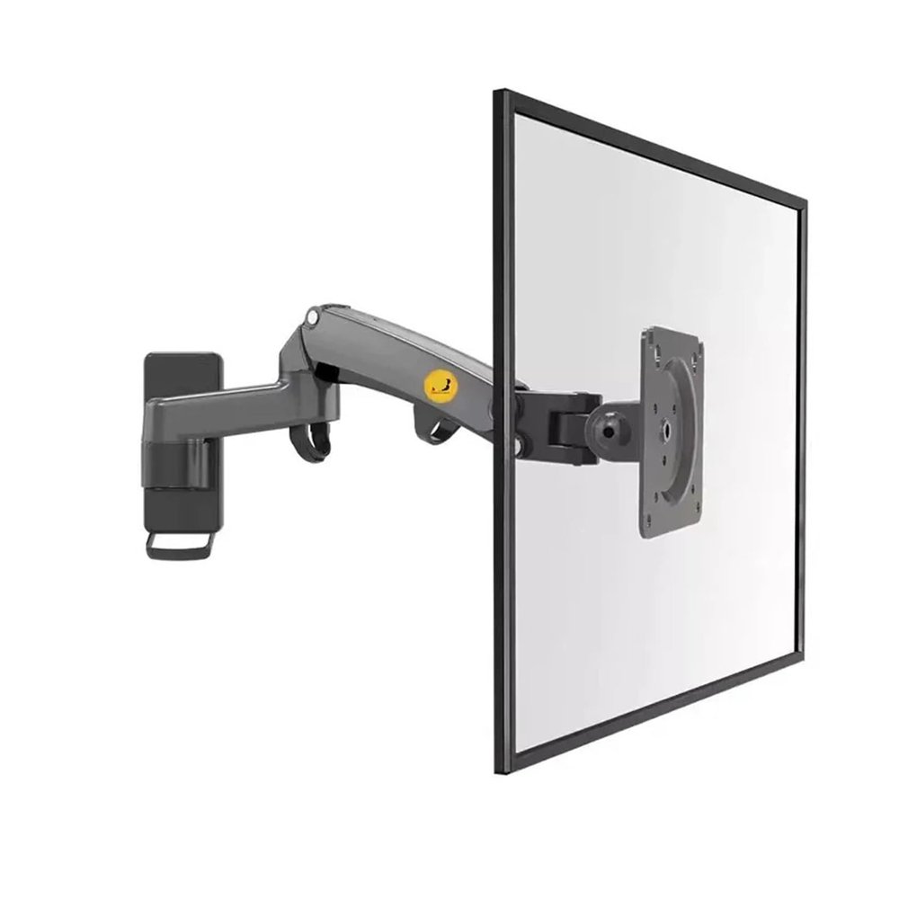 JFUDJKLI F150 Aluminum Gas Spring 3-12kg 100x100 75x75 17"-35" TV Monitor Wall Mount Screen Air Press Wall Bracket Holder Tilt Swivel(F150 Matte Charcoal)