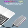 Viodmss NVMe M.2 SSD Mobile Hard Drive Box 40Gbps USB 4.0 Solid-State Drive Reader RGB Light with Fan view 2