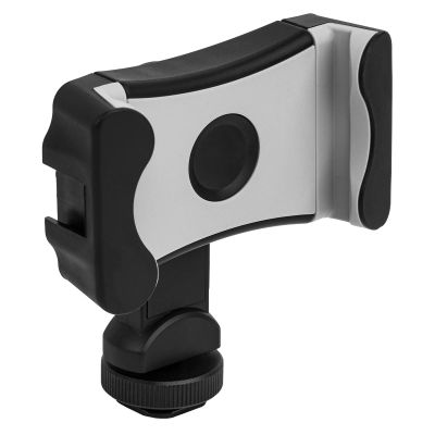 Cold Shoe Phone Clamp with 1/4 Screw Hole Phone Holder Clip for Tripod Mount Fill Light Microphone Multi Expansion