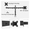 AVXANKTG Desktop Clamping Full Motion 360 Degree 3-4-6 Monitor Stand 10"-27" LCD LED Monitor mounting arm 9.9kg Load Capacity per Head(6 Monitor Holder) view 4