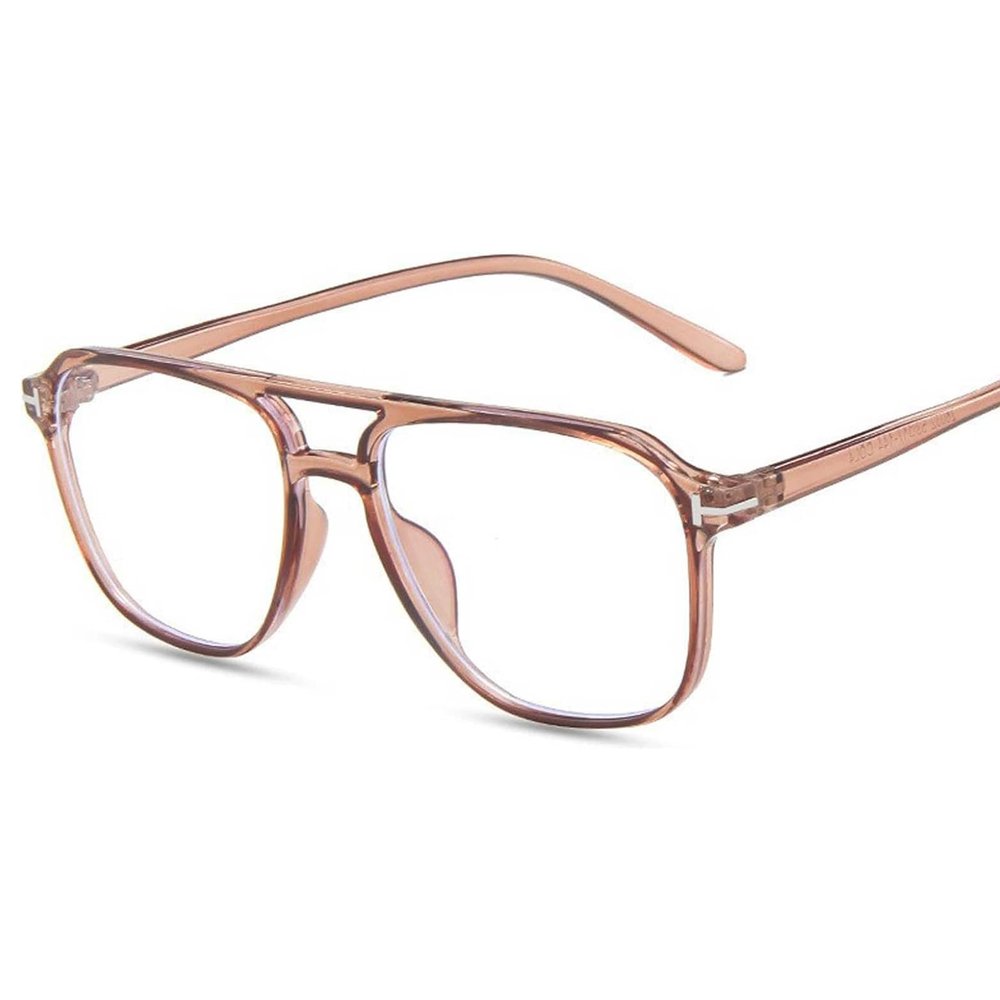 KrrNFYSG Stylish Eyewear Frame Anti-blue Glasses Comfortable Lightweight Universal Eyewear Frames Not Easily Scratched Eyewear Frames, Coffee