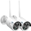 Hiseeu Camera Add on 2 Pack 3MP Outdoor Wireless Security Camera,Waterproof Outdoor Indoor 3.6mm Lens IR Cut Day & Night Vision, Plug-in Camera, Compatible 10CH Wireless Security Camera System view 1