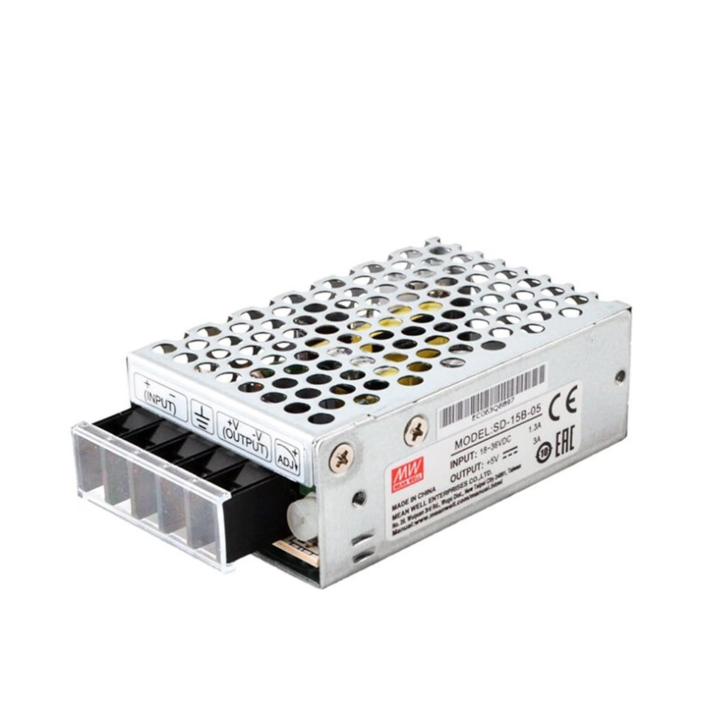Mean Well MW 15W Single Output DC-DC Converter 110 Volt to 12 Volt Power Supply Converter 5V 3A (SD-15B-5 5V/3A/15W/Power Converter)