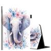 Case for All-New Amazon Kindle Fire HD 10 Tablet (13th/11th Generation 2023/2021 Release) and Fire HD 10 PlusSlim Fit Foldable Standing Cover Case with Auto Sleep/Wake,Watercolor Elephant view 1
