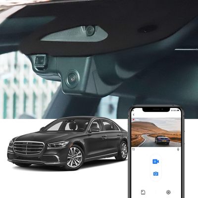 Fitcamx 4K Dash Cam Suitable for Mercedes-Benz S-Class 2021 2022 2023 2024 S500 S560 S580 S580e Sedan Coupe Cabriolet (Black), OEM Look, 2160P UHD Video, Loop Recording WiFi, G-Sensor, Plug&Play, 64GB