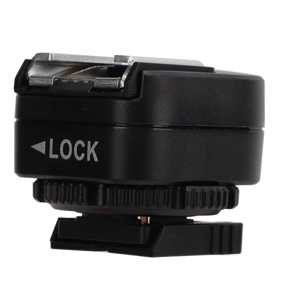 DirectNine Basics Hot Shoe Adapter, Hot Shoe Mount with PC Sync Connection Port TF334 Plastic Flash Hot Shoe Adapter for A73 Camera Flash Speedlite, Generichprot327c9