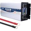 5000W 6000W 7000W 8000W Pure Sine Wave Inverter 12v 24v 48v 60v DC to AC 110v/220v Converter with LCD Display USB Charge Port Outlets for Car RV Boat Road Travel Emergency Tools,5000W-12Vto110V ( view 1