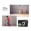 Digital Camera, 56MP 4K Video 20x Zoom, 2.7 inch LCD Screen, USB Cable, Compact, 128GB Storage, Black with for Travelling and Photography Enthusiasts (Black) view 3