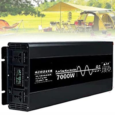 3500w Pure Sine Wave Inverter 12v 24v 48v to 220v Car Converter Power Inverter for Motorhomes, Truck, Boat, Camping, Household, Van,7000V-48Vto220V (7000V 48Vto220V)