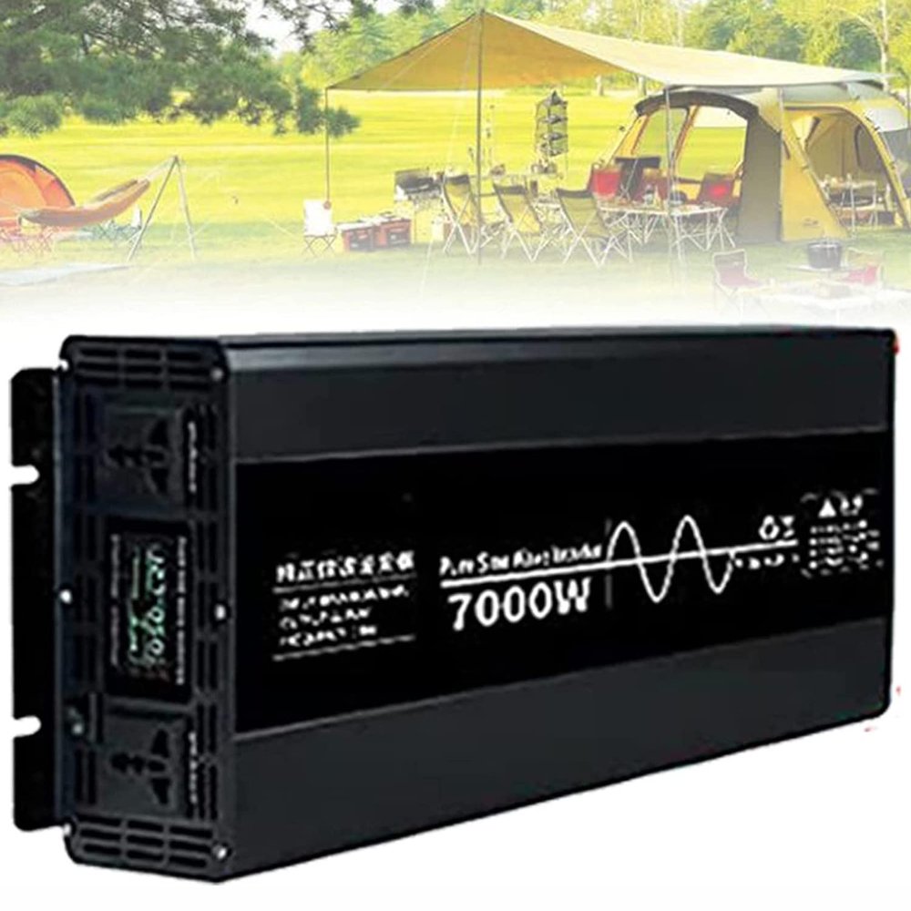 3500w Pure Sine Wave Inverter 12v 24v 48v to 220v Car Converter Power Inverter for Motorhomes, Truck, Boat, Camping, Household, Van,7000V-48Vto220V (7000V 48Vto220V)