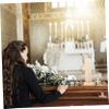 Gogogmee Elegant Wooden Tablet Stand Memorial Plate for Temple Worship Perfect for Props view 3