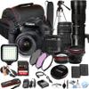 Canon EOS 2000D / Rebel T7 W/18-55mm + 75-300mm Lenses + 420-800mm Lens + 128GB Extreme Speed Card, LED Video Light, Camera Case, Tripod,Spare Battery, Filter Kit, More (Essential DSLR Kit) (Renewed) view 1