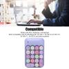 ciciglow Numeric Keypad with 2.4G USB Receiver, Cute Colorful Retro Round Keycaps, Portable Financial Accounting Numpad Number Keyboard Extensions for PC Laptop (VioletTheme) view 3