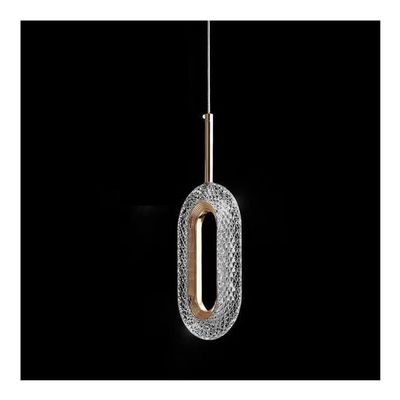 DXYC Creative Oval Modern Bed Chandeliers, 12W Variable Light LED Pendant Light, Height Adjustable Ceiling Decor Chandelier Fixtures for Dining Room, Bar, Kitchen Island(White Light)