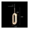 DXYC Creative Oval Modern Bed Chandeliers, 12W Variable Light LED Pendant Light, Height Adjustable Ceiling Decor Chandelier Fixtures for Dining Room, Bar, Kitchen Island(White Light) view 2