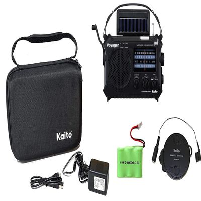 Kaito Voyager KA500 Emergency Radio Deluxe Bundle in Black