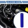 X AUTOHAUX 1 Pcs 10mm 0.39" ID 100mm 3.94" Length 0 Degree Blue Car Silicone Hose Coolant Hose Universal view 2