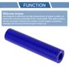 X AUTOHAUX 1 Pcs 10mm 0.39" ID 100mm 3.94" Length 0 Degree Blue Car Silicone Hose Coolant Hose Universal view 4