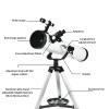 DirectNine Basics Starwatcher Reflector Telescope 114mm Large Aperture, Powerful Magnification, Adjustable Tripod, Stable Support, Lightweight and Compact, for Deep Space Observation, Generichg6gu0isbr view 2