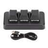 nikusaz RGB Backlit 3 Key Keypad USB Interface Mini Mechanical Programmable Macro Pad for Computer Black (Black) view 1
