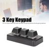 nikusaz RGB Backlit 3 Key Keypad USB Interface Mini Mechanical Programmable Macro Pad for Computer Black (Black) view 4